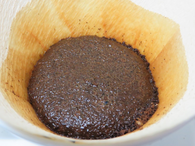 コーヒー豆の蒸らし